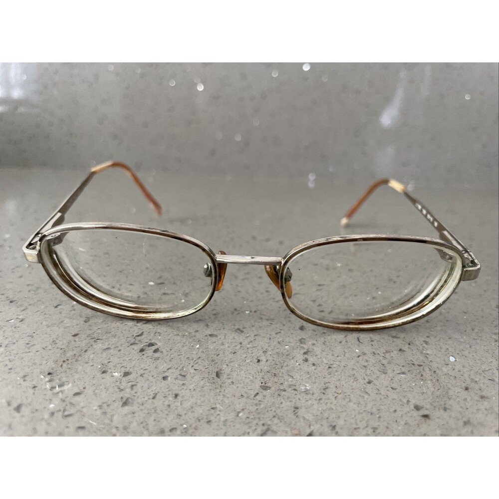 Luxottica Italy LU 1292 T293 50-18-135 Gold Eyeglasses Frames ONLY Full Rim Oval
